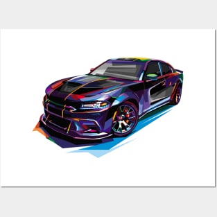 Dodge Charger SRT Hellcat, Pop Artwork Posters and Art